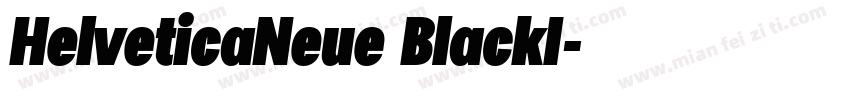 HelveticaNeue BlackI字体转换